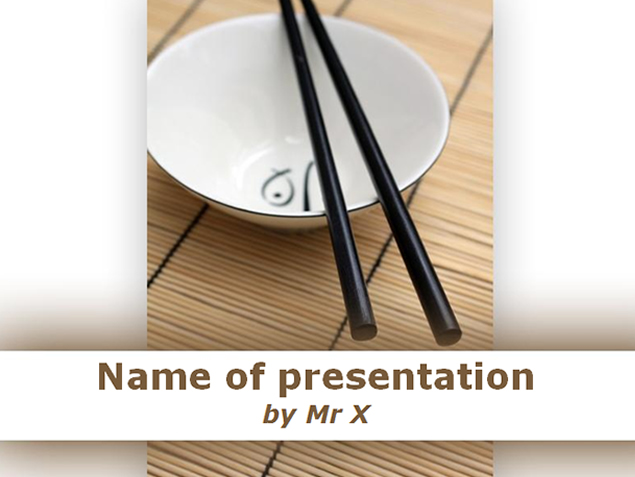 碗筷PowerPoint幻灯片模板