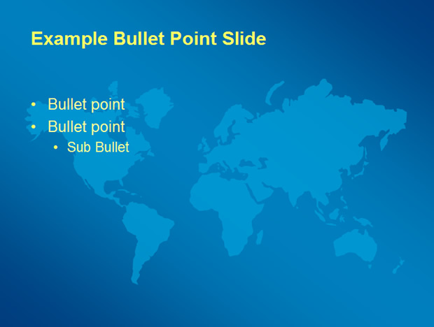 世界地图蓝色背景PowerPoint幻灯片模板