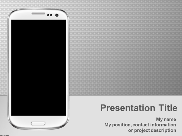 智能手机PowerPoint幻灯片模板