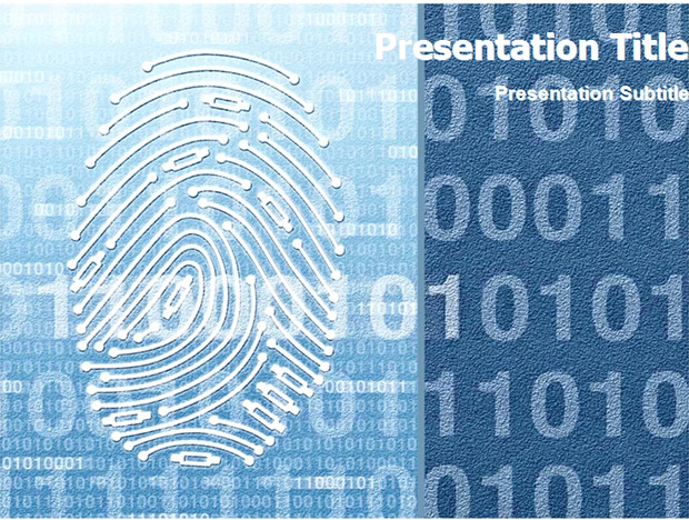 指纹101010背景电脑科技PowerPoint幻灯片模板