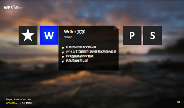 让办公更轻松——WPS Office 2012 新功能介绍 WIN8风格Powerpoint模板 幻灯片演示文档 PPT下载3