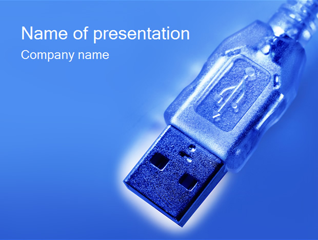 USB插头——网络科技Powerpoint模板 幻灯片演示文档 PPT下载