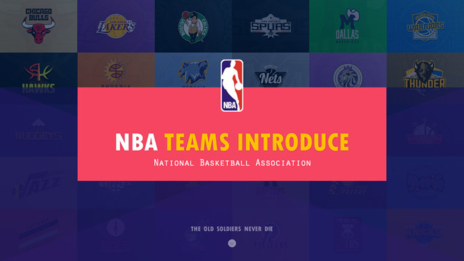 NBA篮球队球星介绍PPT模板。一套非常精美的NBA篮球队、NBA球星介绍幻灯片模板,排版布局配色相当精美时尚。