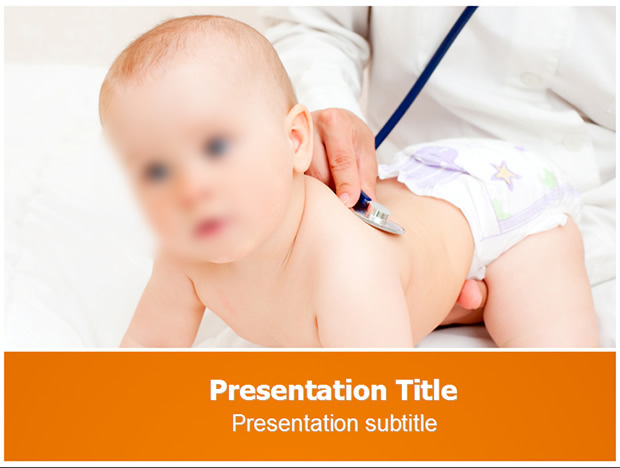 婴儿健康体检Powerpoint模板 幻灯片演示文档 PPT下载
